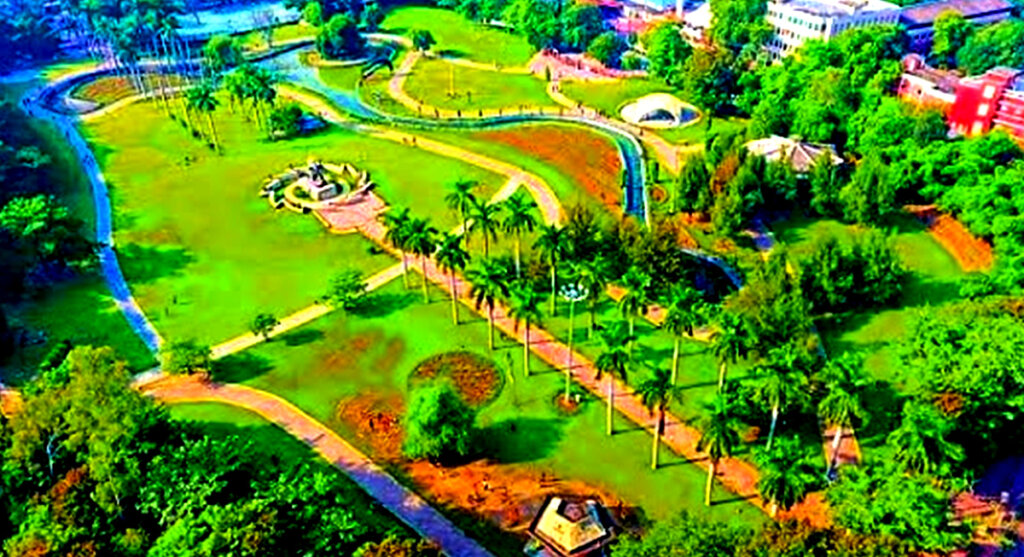 jabalpur-bhawartal-garden arial view of bhawartal garden