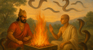 जन्मेजय का नागदाह यज्ञ – प्रतिशोध, तप और क्षमा की अमर कथा (Janamejaya’s Serpent Sacrifice – A Tale of Revenge, Wisdom & Compassion)