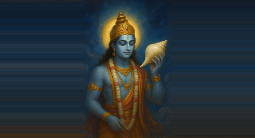 lord vishnu with sankh