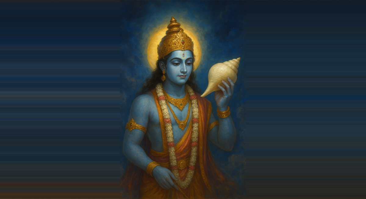 lord vishnu with sankh