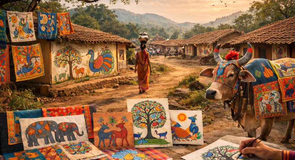 patangarh gond painting dindori india